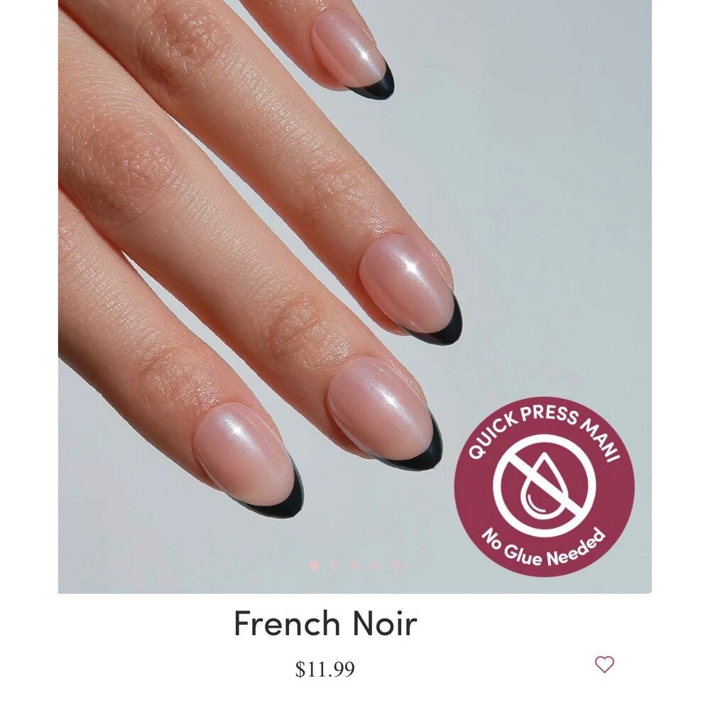 NIB - Glamnetic New Release - Quick Press Mani - French Noir